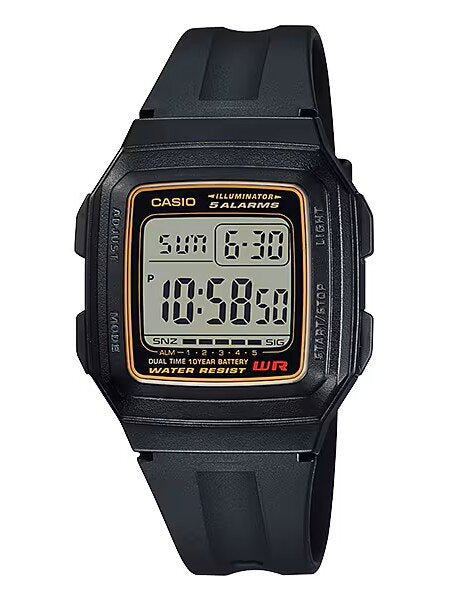 ZEGAREK MÄ˜SKI CASIO F-201WA-9A (zd164a) - KLASYKA + BOX