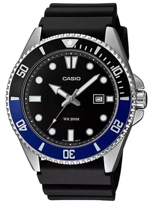 CASIO MEN'S WATCH MDV 107-1A2 WR200 (zd172a) + BOX