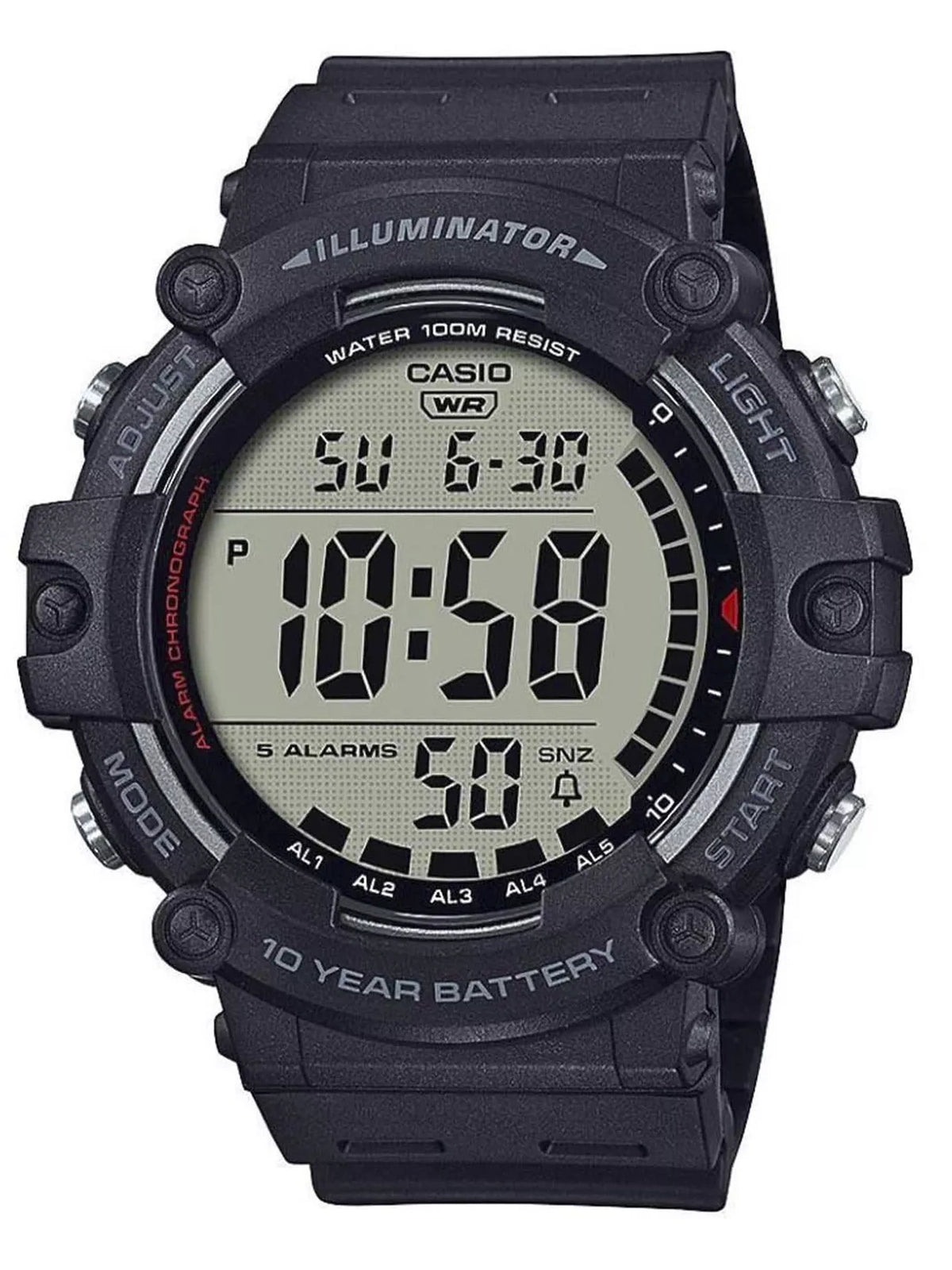 MEN'S WATCH CASIO SPORT ILLUMINATOR AE-1500WH-1A + BOX