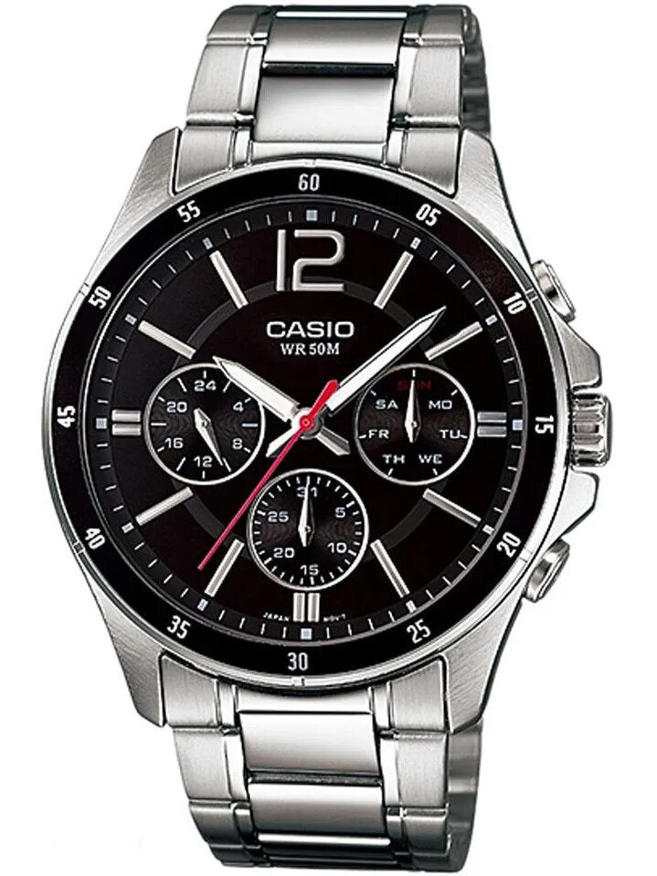 CASIO MEN'S WATCH MTP-1374D-1AV (zd063b) + BOX